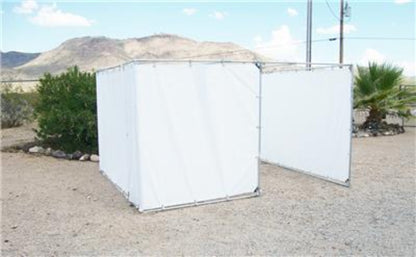 10x20 sukkah kit with white tarp walls for Sukkot holiday