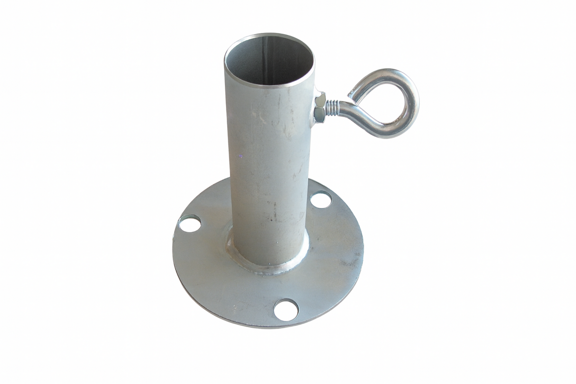 Heavy duty galvanized steel short foot pad canopy fitting with eye bolts