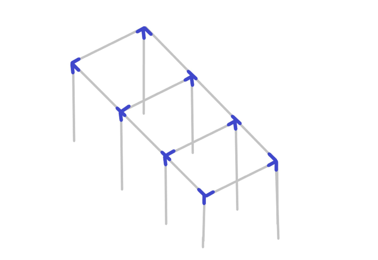 Baseball Softball Straight Leg Batting Cage Frame