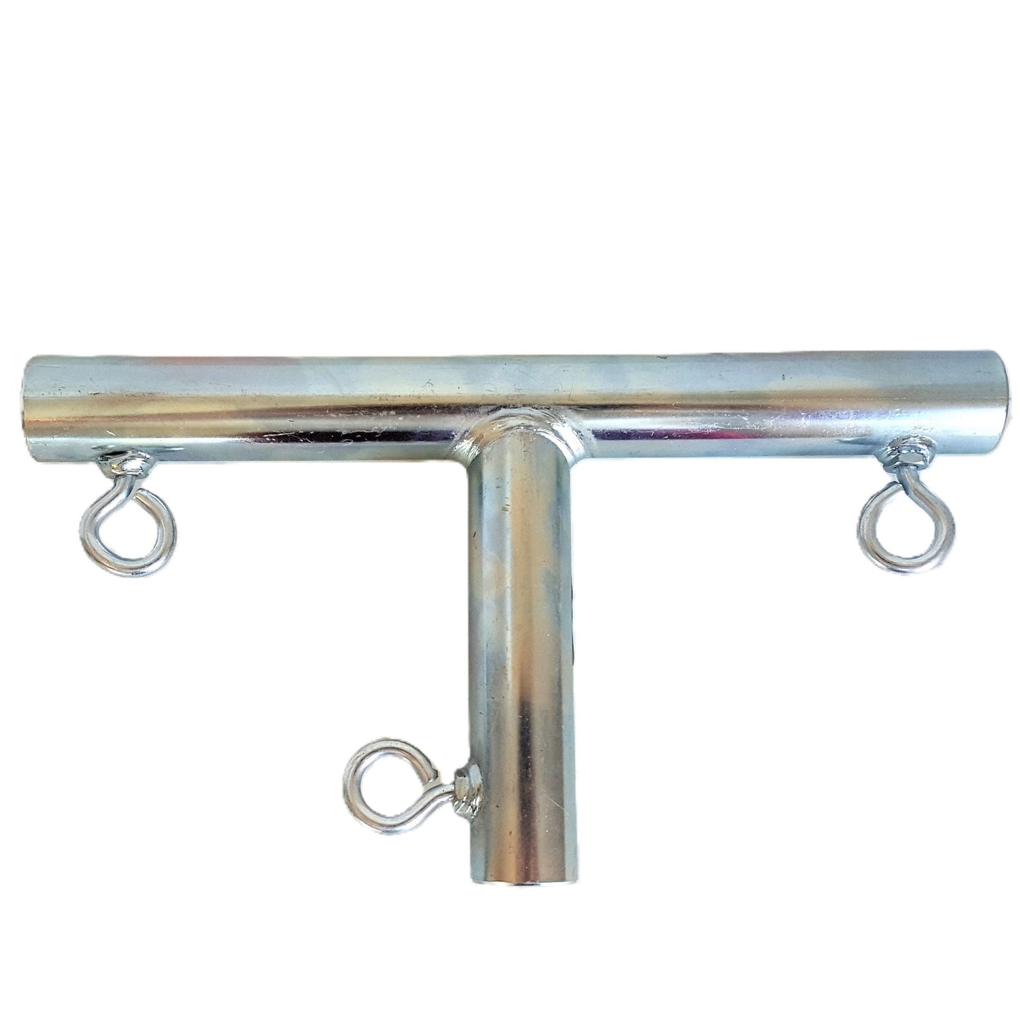 Heavy duty galvanized steel 3-way T shaped canopy fitting with 90-degree angles