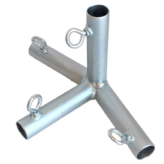 Heavy duty galvanized steel 4-way top end low peak with leg canopy fitting with eye bolts