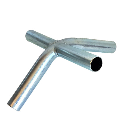 Heavy duty galvanized steel 4-way high peak side edge or top center canopy fitting with NO eye bolts