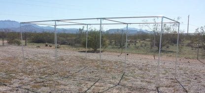30 foot galvanized steel straight leg batting cage frame kit with heavy duty fittings for baseball and softball