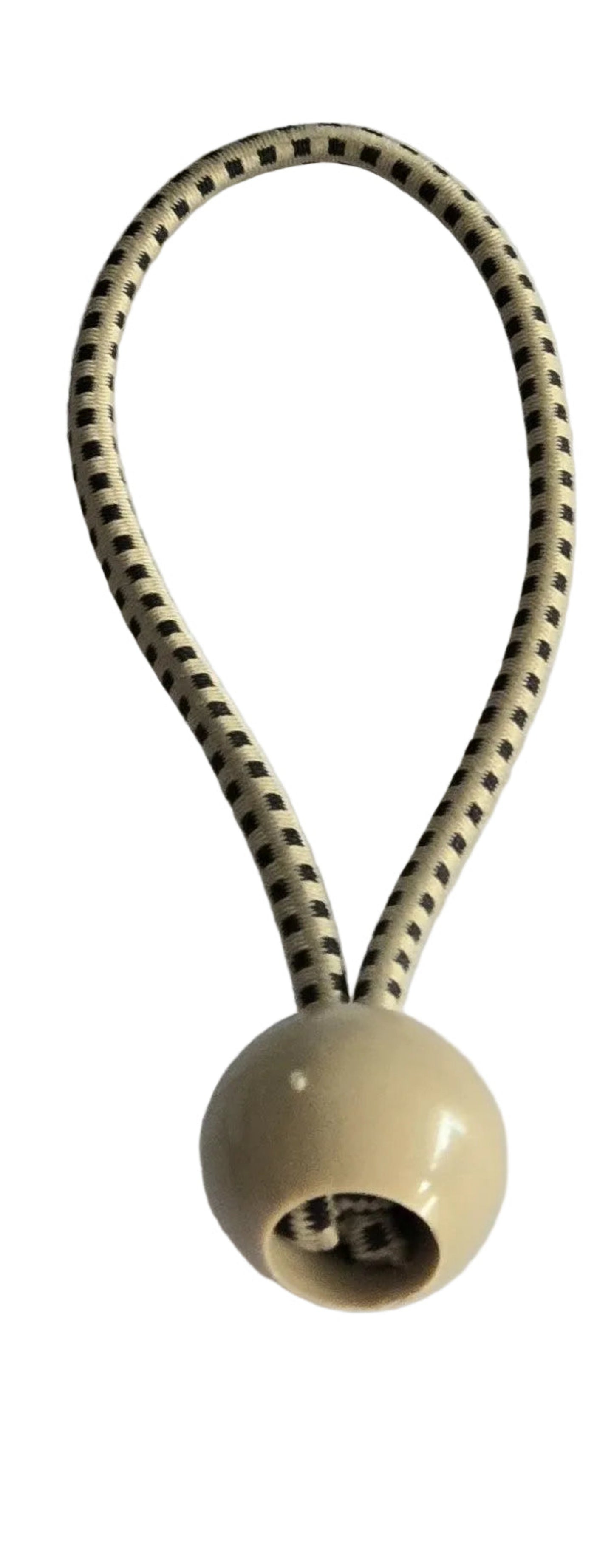 Tan heavy duty ball bungees with elastic cord