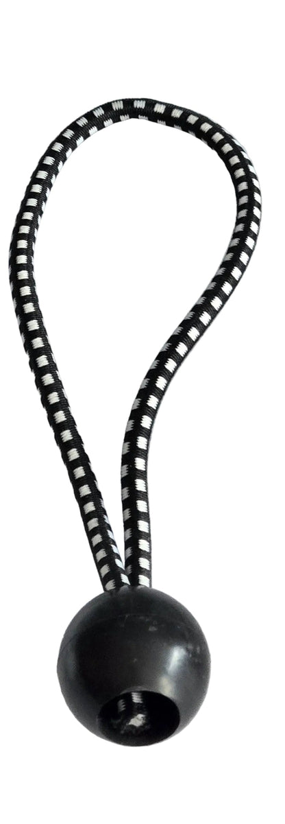 Black heavy duty ball bungees with elastic cord