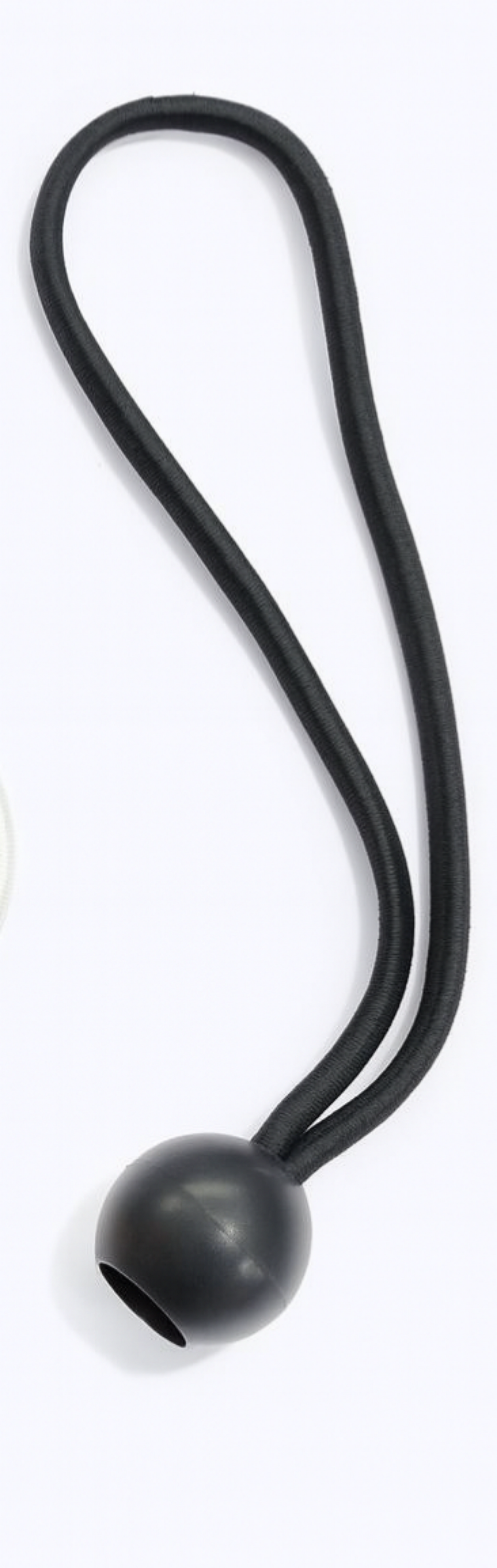 Black regular duty ball bungees with elastic cord