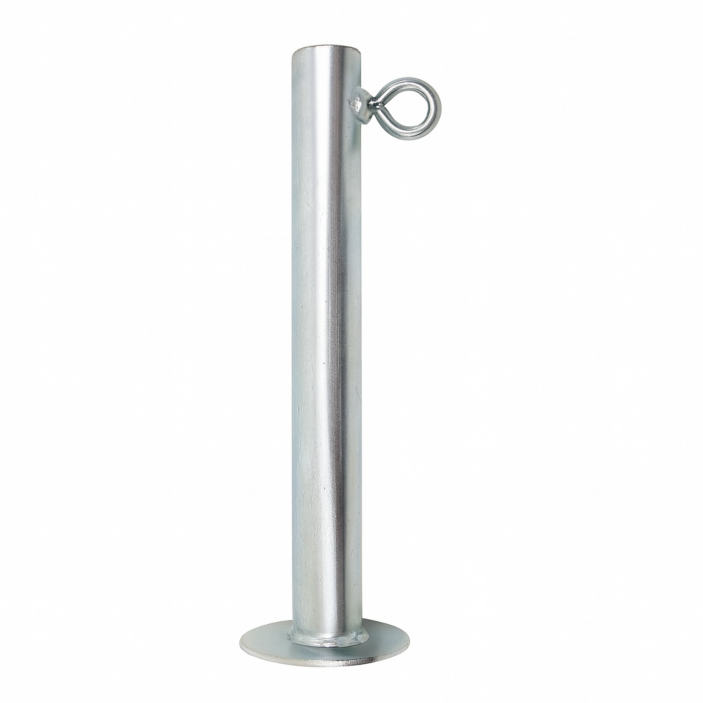 Heavy duty galvanized steel long cement foot pad canopy fitting with eye bolts