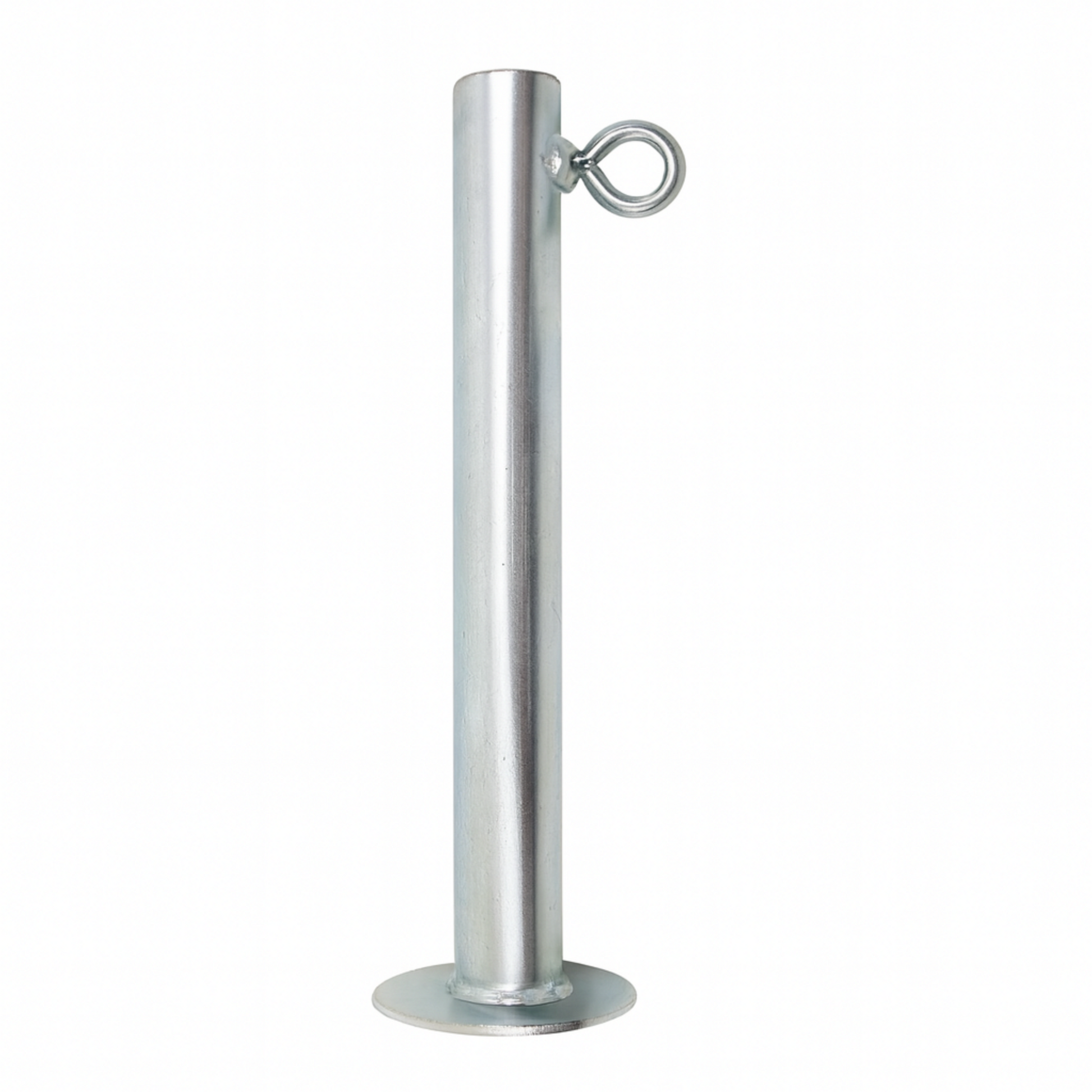 Heavy duty galvanized steel long cement foot pad canopy fitting with eye bolts