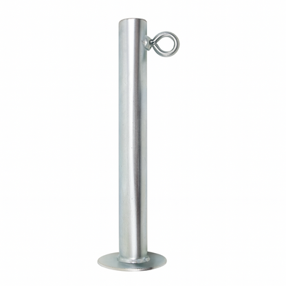 Heavy duty galvanized steel long cement foot pad canopy fitting with eye bolts