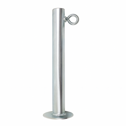 Heavy duty galvanized steel long cement foot pad canopy fitting with eye bolts