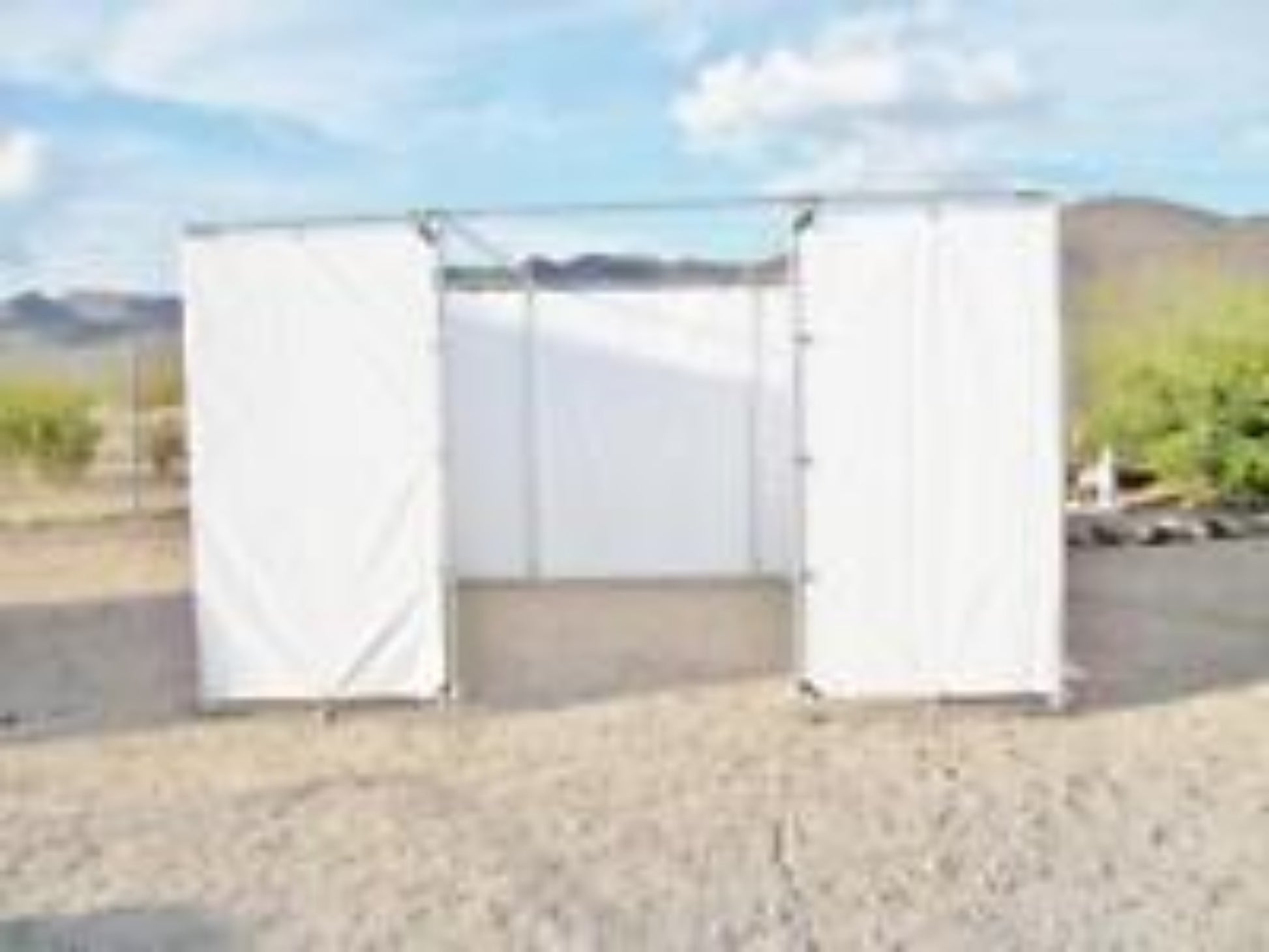 10x30 sukkah kit with white tarp walls for Sukkot holiday