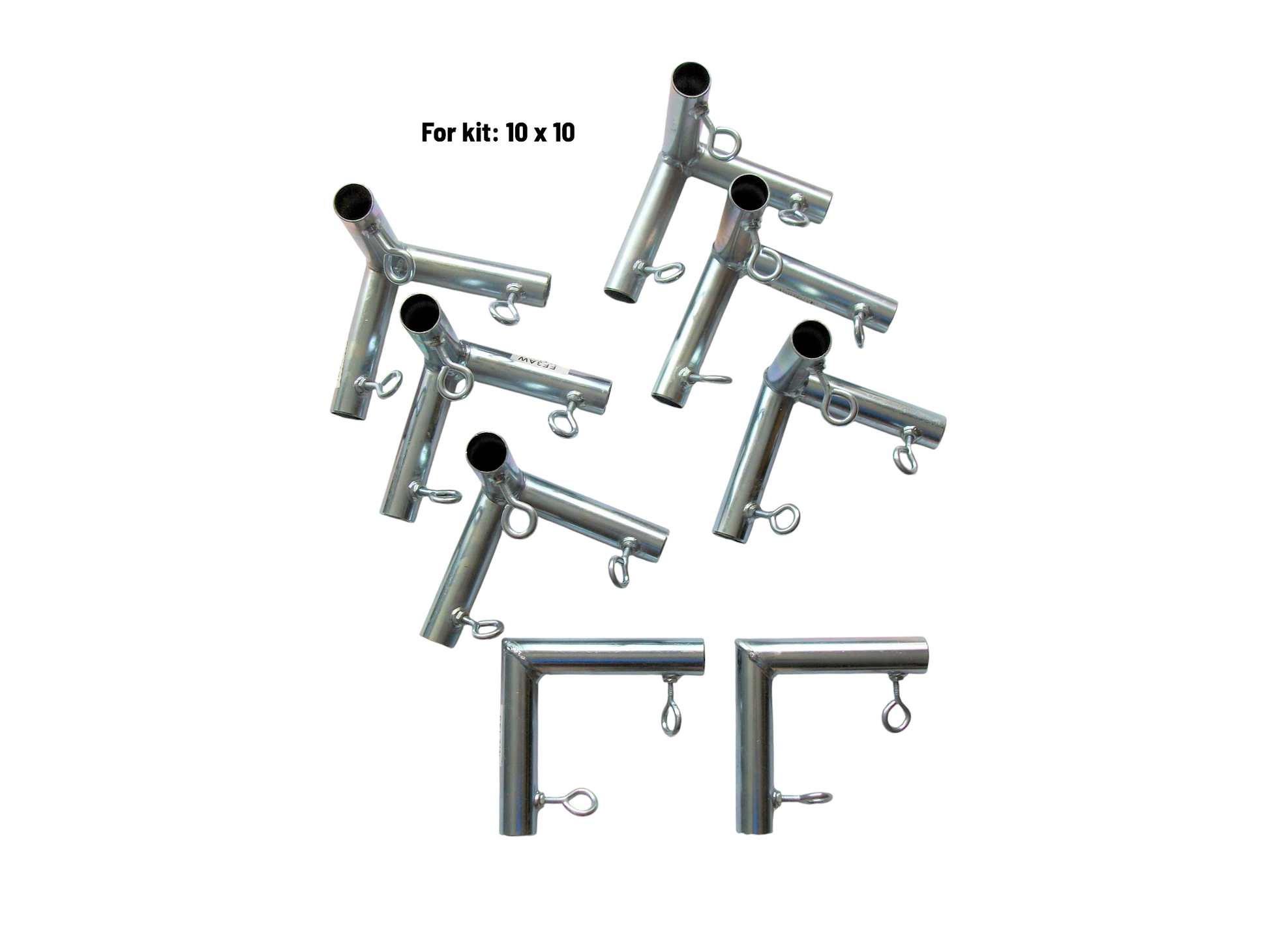 Heavy duty galvanized steel fittings for 10x10 sukkah frame kit 