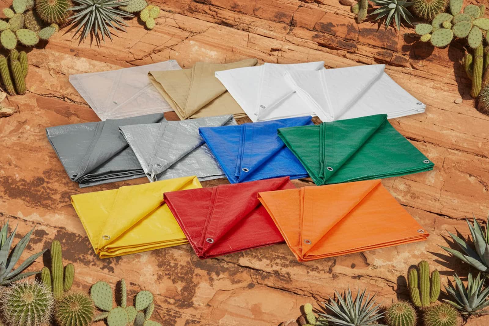 Tarps with Desert Background
