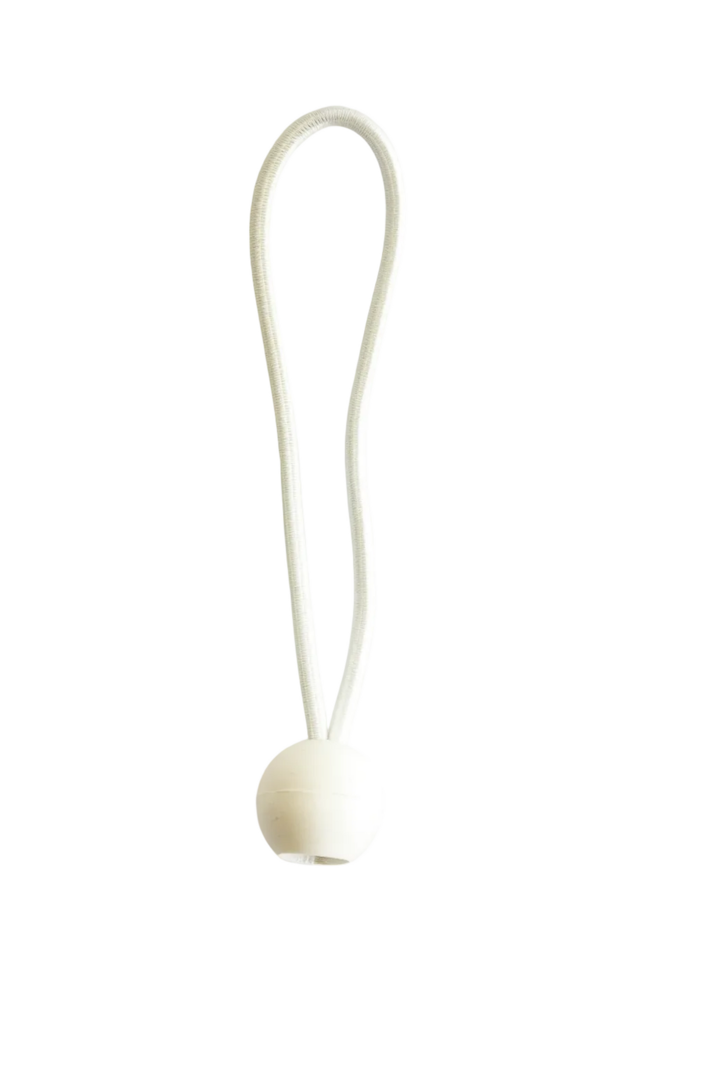 White regular duty ball bungees with elastic cord
