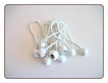 6" White Regular Duty Ball Bungees 25 pcs ~ Free Shipping 6" White Regular Duty Ball Bungees 25 pcs ~ Free Shipping
