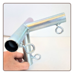 1pc 3/4" Baseball Batting Cage 4 Way Slant Leg Fitting (P4IA) 1pc 3/4" Baseball Batting Cage 4 Way Slant Leg Fitting (P4IA)